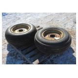 (2) 11L-16 IMPLEMENT TIRES ON 6-BOLT STEEL RIMS