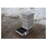 BEEHIVE WITH TOP FEEDER AND SOME FOUNDATIONS