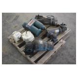 PALLET LOT OF ELECTRIC MOTORS AND GEAR REDUCTION