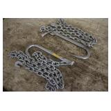 (2) 5/16" J-HOOK TOW CHAINS (UNUSED)