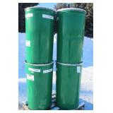 (4) 55 GALLON STEEL BARRELS WITH REMOVABLE LIDS