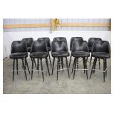 (10) SWIVEL BAR STOOLS WITH BACKRESTS