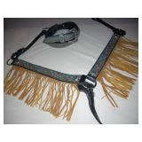 FRINGE BREAST COLLAR WITH BELT