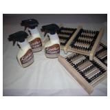 LEATHER CLEANER AND BOOT BRUSHES (UNUSED)