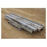 (10) 8FT LONG X 3 1/2" X 4 1/2" WOODEN POSTS