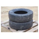 (2) HANKOOK 235/75R17.5 SEMI TRAILER TIRES