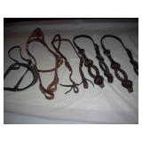(4) HEADSTALLS AND (1) TIE DOWN