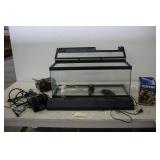 FISH AQUARIUM WITH LID AND ACCESSORIES
