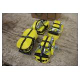 (4) KEEPER 2" WIDE RATCHET STRAPS (UNUSED)