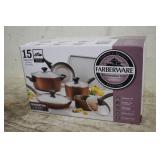 FARBERWARE 15 PIECE NONSTICK COOKWARE SET