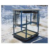 (2) STEEL FRAME TABLES WITH TOPS