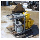 (3) RUBBERMAID GARBAGE CANS, JANITORIAL CART, (2)