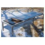 STAINLESS STEEL PLATFORM AND PIECES OF PLEXIGLASS