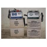 (4) 6AMP 6&12 VOLT BATTERY CHARGERS (UNUSED)