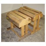 (2) WOODEN SADDLE STANDS