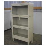 (3) STACKABLE STEEL CABINETS WITH BASE