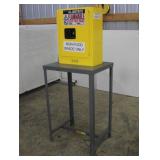 FLAMMABLES CABINET ON METAL STAND