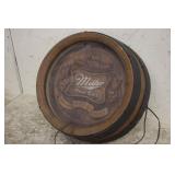 MILLER HIGH LIFE BEER BARREL END LIGHT