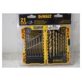 DEWALT 21 PIECE TITANIUM DRILL BIT SET (UNUSED)
