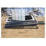 PALLET LOT OF STEEL DOOR FRAMES, PLASTIC CABINET