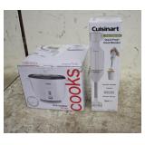 COOKS RICE COOKER & CUISINART HAND BLENDER