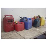 ASSORTMENT OF GAS, KEROSENE & DIESEL FUEL CANS
