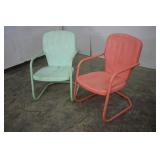 (2) METAL LAWN CHAIRS