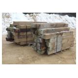 (2) BUNDLES OF 6" X 8" GUARD RAIL POSTS