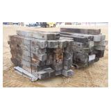 (2) BUNDLES OF 6" X 8" GUARD RAIL POSTS