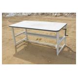 AMD ADJUSTABLE HEIGHT STEEL FRAME TABLE WITH