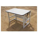 AMD ADJUSTABLE HEIGHT STEEL FRAME TABLE WITH