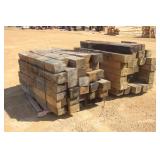 (2) BUNDLES OF 6" X 8" GUARD RAIL POSTS