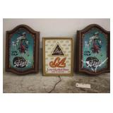 (3) BLATZ BEER LIGHTED SIGNS