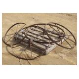 (4) VINTAGE STEEL WHEELS