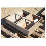 (2) GALVANIZED HOG FEEDING TROUGHS