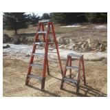 WERNER 6FT & 3FT FIBERGLASS STEP LADDERS