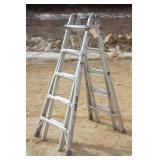 KELLER 21FT ALUMINUM TELESCOPING MULTILADDER