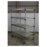 STAINLESS STEEL RACK ON CASTERS