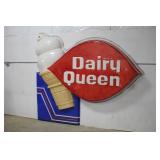 LARGE PLASTIC DAIRY QUEEN LIGHTED SIGN INSERT
