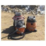 (3) RIDGID SHOP VACS