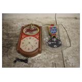 STROHS AND OLD STYLE BEER LIGHTED WALL CLOCKS