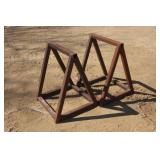 (2) HEAVY DUTY STEEL SAWHORSES
