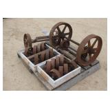 PALLET OF STEEL WHEELS AND AXLES
