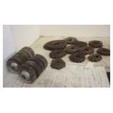 ASSORTMENT OF EQUIPMENT CHAINS AND SOLID CART