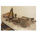 ASSORTMENT OF VINTAGE TOOLS & (2) JACKS