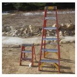 (2) FIBERGLASS STEP LADDERS