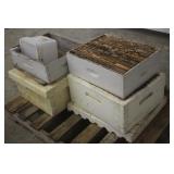STYROFOAM & WOOD HONEY BEE HIVE WITH TOP FEEDER