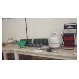 8" ICE AUGER, GRILL SIZE PROPANE TANK, FOLD UP