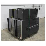 (12) HEAVY DUTY POLY CABINETS WITH PLEXIGLASS
