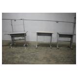 (3) ADJUSTABLE HEIGHT TABLES